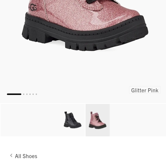UGG Glittery Pink Kids Boots - Picture 3 of 4
